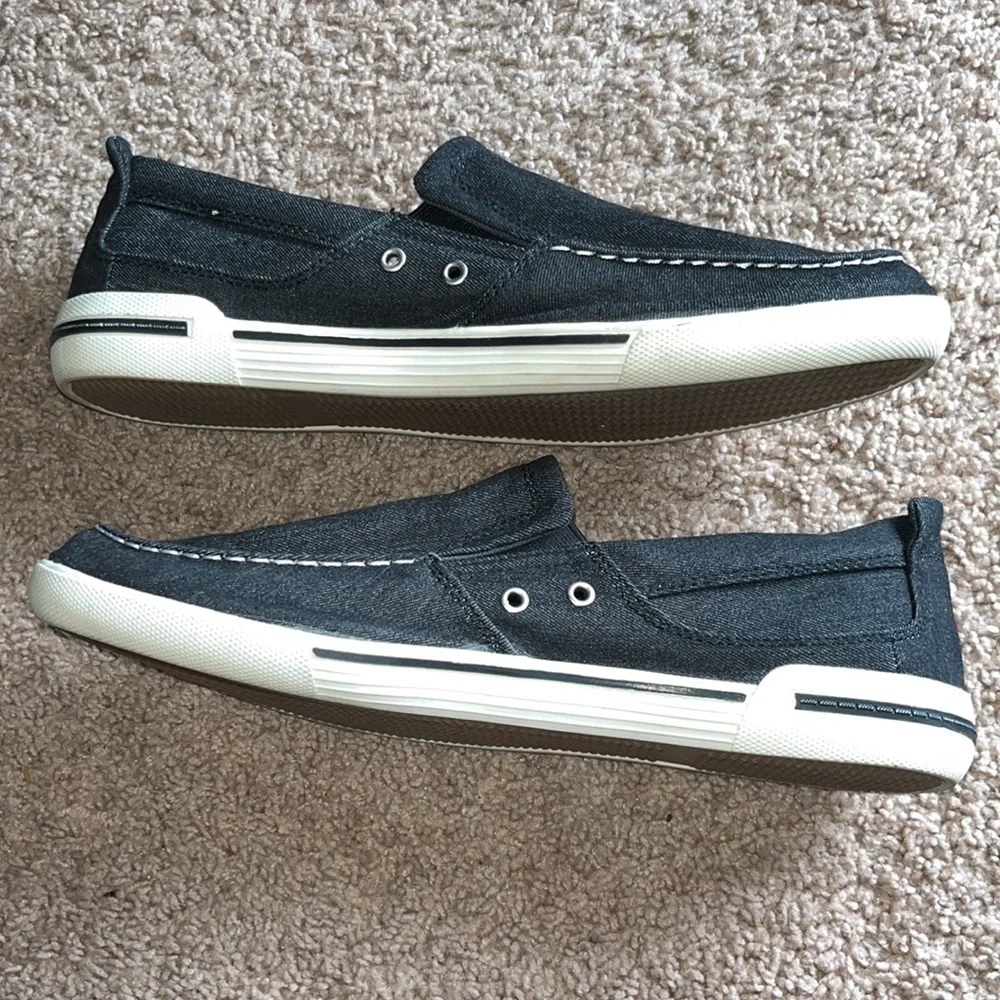 Reaction Kenneth Cole Fasten Ur Anchor black slip on deck shoes size 12